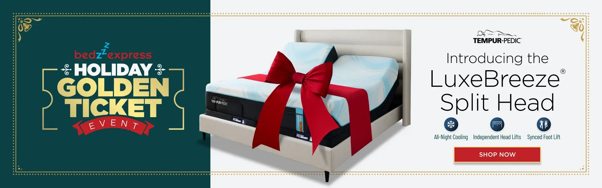 Golden Ticket Tempur Split Head